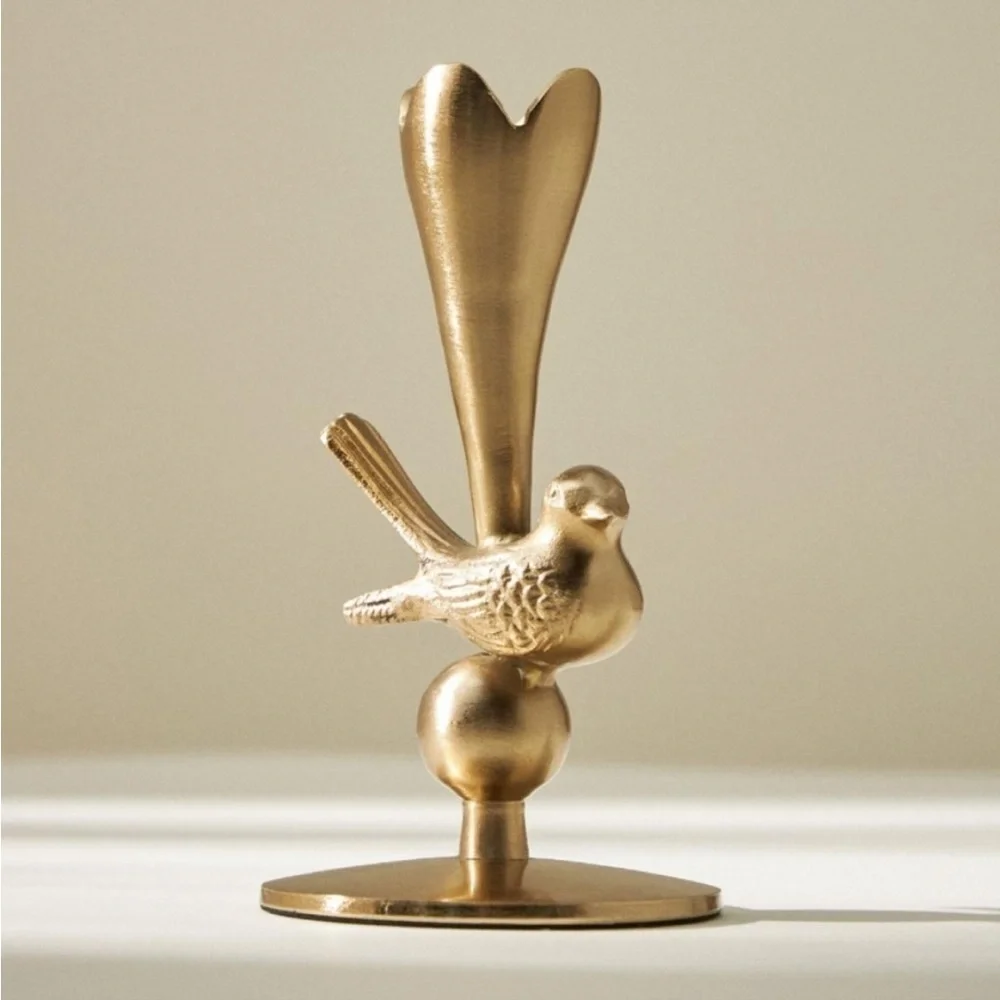 Anthropologie Pair of Marizia Sparrow Candlestick Holder Small NIB